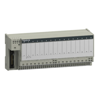 sub-base for plug-in relay ABE7 - 16 channels - fuses - relay 10 mm - Schneider Electric - ABE7P16T214