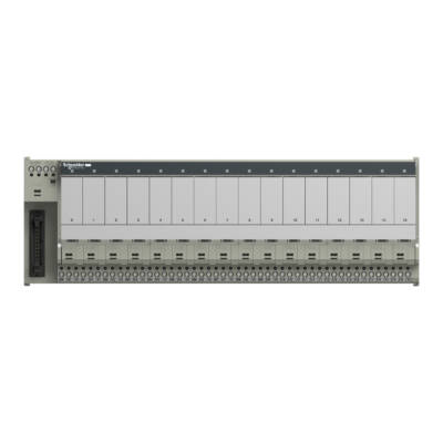 sub-base for plug-in relay ABE7 - 16 channels - fuses - relay 12.5 mm - Schneider Electric - ABE7P16T334