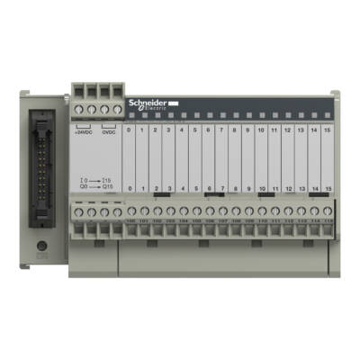 sub-base - soldered electromechanical relays ABE7 - 16 channels - relay 5 mm - Schneider Electric - ABE7R16S111
