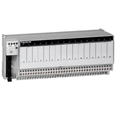 Sub-base with plug-in electromechanical relay ABE7 - 16 channels - relay 10 mm - Schneider Electric - ABE7R16T212