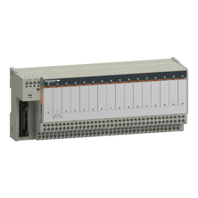 Sub-base with plug-in electromechanical relay ABE7 - 16 channels - relay 10 mm - Schneider Electric - ABE7R16T230