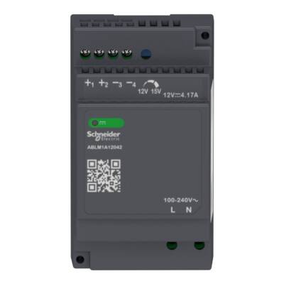 Regulated Power Supply, 100-240V AC, 24V 2.5 A, single phase, Modular - Schneider Electric - ABLM1A24025