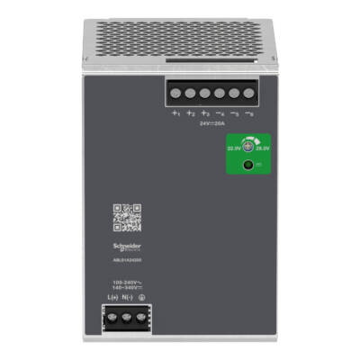 Regulated Power Supply, 100-240V AC, 24V 20 A, single phase, Optimized - Schneider Electric - ABLS1A24200