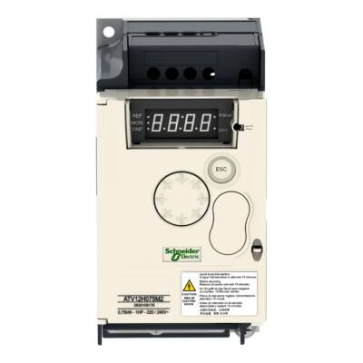 variable speed drive ATV12 - 0.75kW - 1hp - 200..240V - 3ph - with heat sink - Schneider Electric - ATV12H075M3