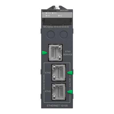 Ethernet module M580 - 3-port Ethernet communication - Schneider Electric - BMENOC0301