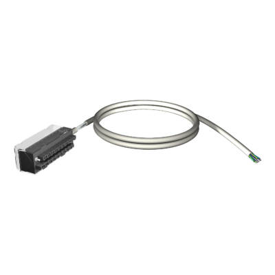 cord set - 20-way terminal - one end flying leads - for M340 I/O - 10 m - Schneider Electric - BMXFTW1001