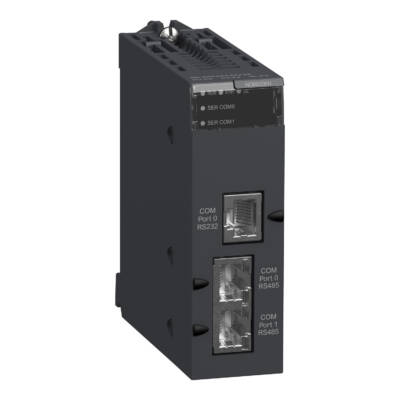 Harshed serial link module with 2 RS-485/232 ports in Modbus and Character mode - Schneider Electric - BMXNOM0200H