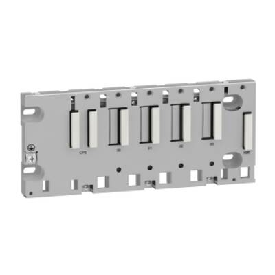 ruggedized rack M340 - 4 slots - panel, plate or DIN rail mounting - Schneider Electric - BMXXBP0400H