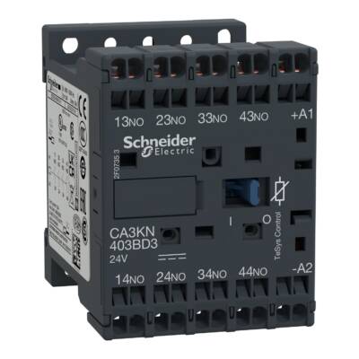 TeSys K control relay - 4 NO - <= 690 V - 24 V DC standard coil - Schneider Electric - CA3KN403BD3