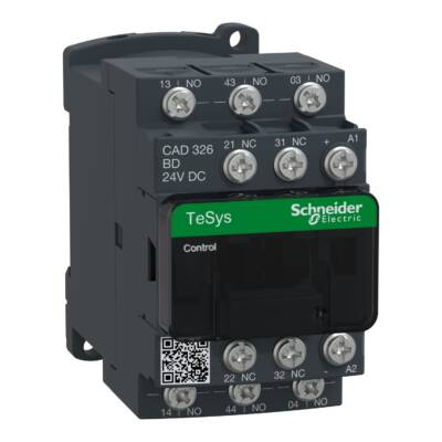 TeSys D control relay - 3 NO + 2 NC - <= 690 V - 24 V DC standard coil - Schneider Electric - CAD326BD