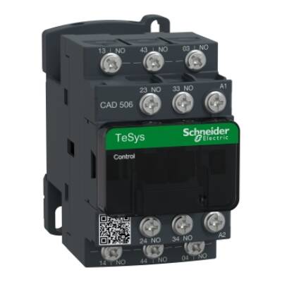 TeSys D control relay - 5 NO - <= 690 V - 220 V AC standard coil - Schneider Electric - CAD506M7