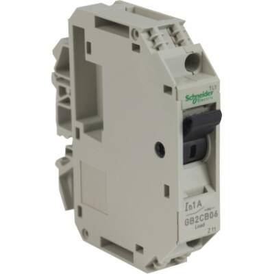 Thermal magnetic circuit breaker, TeSys GB2, 1P, 1 A, Icu 50 kA@240 V - Schneider Electric - GB2CB06