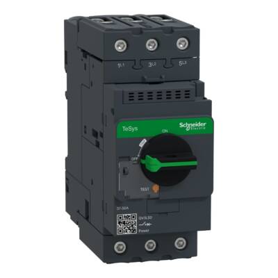 Motor circuit breaker, TeSys GV3, 3P, 50 A, magnetic, rotary handle, EverLink terminals - Schneider Electric - GV3L50