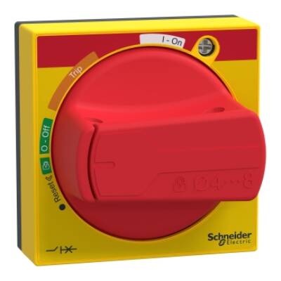 Rotary handle, TeSys GV2-GV3-U, IP54, red handle, with trip indication - Schneider Electric - GVAPR54