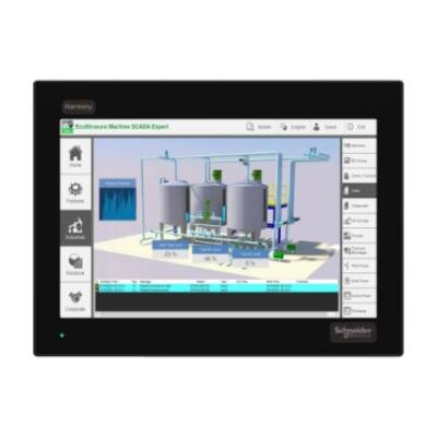 12w Industrial FPM, Harmony FP6, WXGA, 16M colors, PCAP Multi Touch (2 points) with optimized noise filter, DVI, USB Type B, 24V DC - Schneider Electric - HMIFP6600WCD