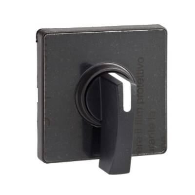 operating head 60 x 60 mm - black color - black handle - blank for engraving - Schneider Electric - KAD1H