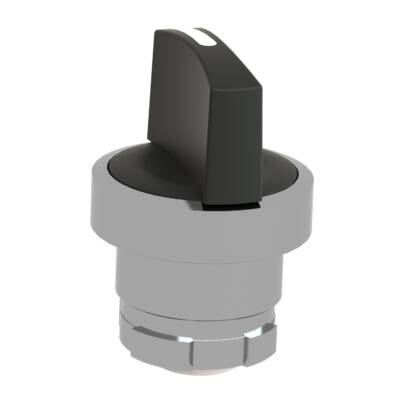 operating head with bezel Ø 28.5 mm, metal - black standard handle - Schneider Electric - KAXZ1M12