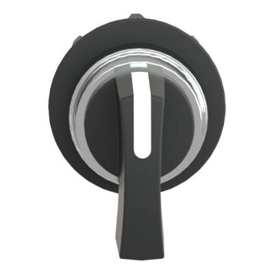 operating head with bezel Ø 29 mm, plastic with metallic finish - black handle - Schneider Electric - KBA1H