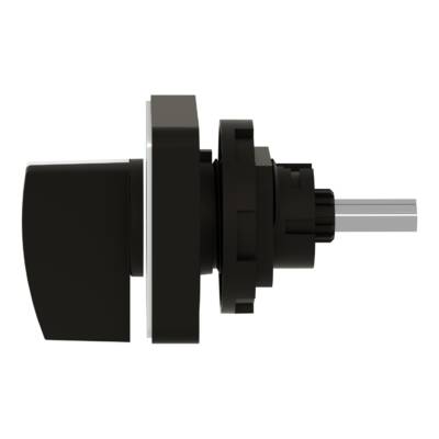 operating head 45 x 45 mm - metallic color - black handle - blank for engraving - Schneider Electric - KBC1H