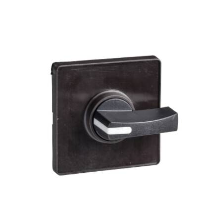 operating head 60 x 60 mm - metallic color - black handle - blank for engraving - Schneider Electric - KBD1H