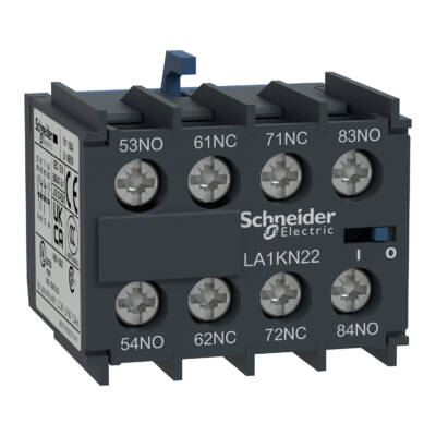 TeSys K - Auxiliary contact block - 4 NC - screw-clamps terminals - Schneider Electric - LA1KN04