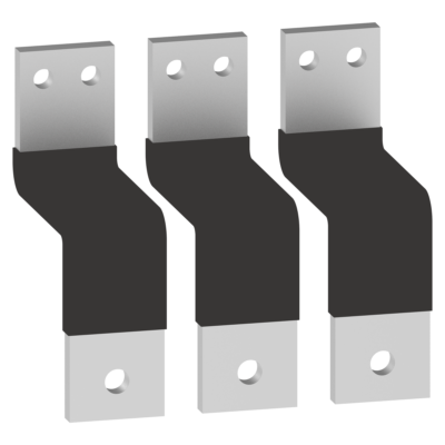 Flexible terminal extensions,TeSys Giga contactor,for LC1G630-800 to align MCCB,3 pole - Schneider Electric - LA9G3113