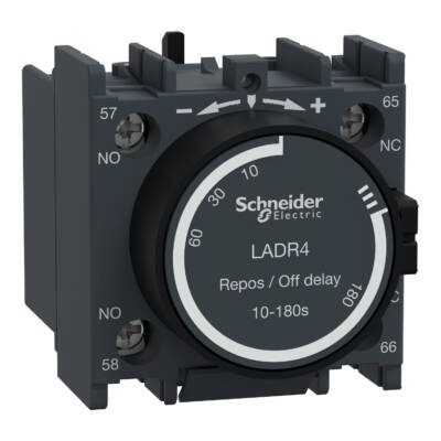 TeSys D - time delay auxiliary contact block - 1 NO + 1 NC screw clamp terminals - Schneider Electric - LADR4
