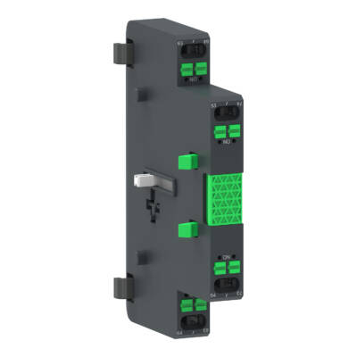 Auxiliary contact block, TeSys Giga, 2NO, lateral face side mounting, push-in terminals - Schneider Electric - LAG8N203