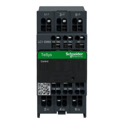 TeSys D contactor - 3P(3 NO) - AC-3 - <= 440 V 9 A - 115 V AC coil - Schneider Electric - LC1D093FE7