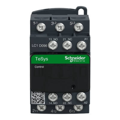 TeSys D contactor - 3P(3 NO) - AC-3 - <= 440 V 9 A - 24 V DC coil - Schneider Electric - LC1D096BL