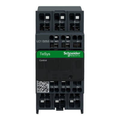 TeSys D contactor - 3P(3 NO) - AC-3 - <= 440 V 25 A - 230 V AC coil - Schneider Electric - LC1D253P7