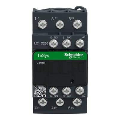 TeSys D contactor - 3P(3 NO) - AC-3 - <= 440 V 25 A - 200 V AC coil - Schneider Electric - LC1D256L7