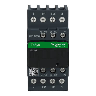 TeSys D contactor - 4P(2 NO + 2 NC) - AC-1 - <= 440 V 40 A - 115 V AC coil - Schneider Electric - LC1D258FE7