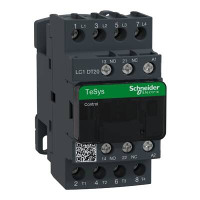 TeSys D contactor - 4P(4 NO) - AC-1 - <= 440 V 20 A - 415 V AC 50/60 Hz coil - Schneider Electric - LC1DT20N7