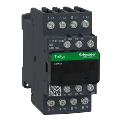 TeSys D contactor - 4P(4 NO) - AC-1 - <= 440 V 40 A - 24 V DC standard coil - Schneider Electric - LC1DT406BD