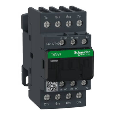 TeSys D contactor - 4P(4 NO) - AC-1 - <= 440 V 40 A - 220 V AC 50/60 Hz coil - Schneider Electric - LC1DT40M7