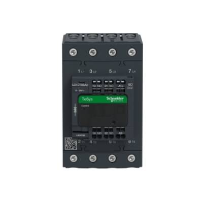 TeSys D contactor - 4P(4 NO) - AC-1 - <= 440 V 60 A - 24 V DC standard coil - Schneider Electric - LC1DT60A3BD