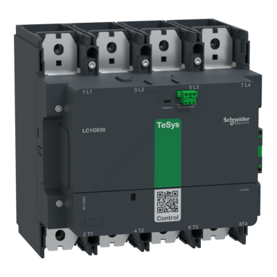 High power contactor,TeSys Giga 630,4P(4NO),AC-1 <=440V 1050A,standard version,48-130V AC/DC wide band coil - Schneider Electric - LC1G6304EHEN