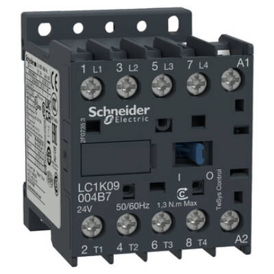 TeSys K contactor - 4P (4 NO) - AC-1 <= 440 V 20 A - 220...230 V AC coil - Schneider Electric - LC1K09004M7