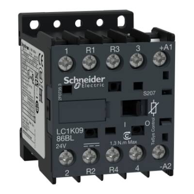 TeSys K contactor - 4P (2 NO + 2 NC) - AC-1 20 A - 24 V DC low - Schneider Electric - LC1K0986BLS207