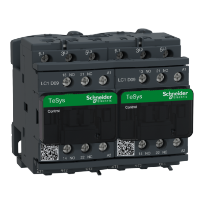 TeSys D reversing contactor - 3P(3 NO) - AC-3 - <= 440 V 9 A - 110 V AC coil - Schneider Electric - LC2D09F7