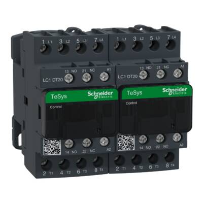 TeSys D changeover contactor - 4P(4 NO) - AC-1 - <= 440 V 20 A - 230 V AC coil - Schneider Electric - LC2DT20P7