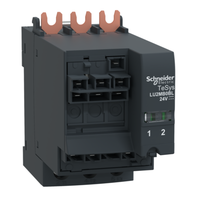 Reverser block for vertical mounting, TeSys U, 38A/690V, coil 24V DC - Schneider Electric - LU2MB0BL