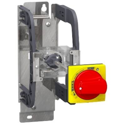 Mounting bracket kit with extended rotary handle, TeSys U, IP54, red handle, with trip indication, for LUB - Schneider Electric - LU9APN22