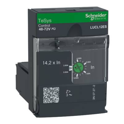 Standard control unit, TeSys U, 3-12A, 3P motors, magnetic protection, coil 48-72V AC/DC - Schneider Electric - LUCL12ES
