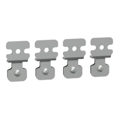 Set of 4 wall fixing lugs, made of steel. For Spacial SBM boxes - Schneider Electric - NSYAEFPFSB