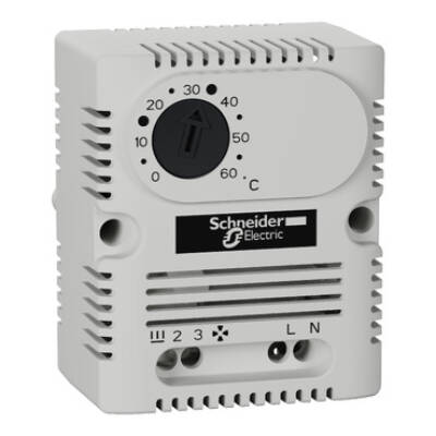 ClimaSys CC - thermostat 250V - range of temperature +5…60°C - 1 NO/NC - °C - Schneider Electric - NSYCCOTHI