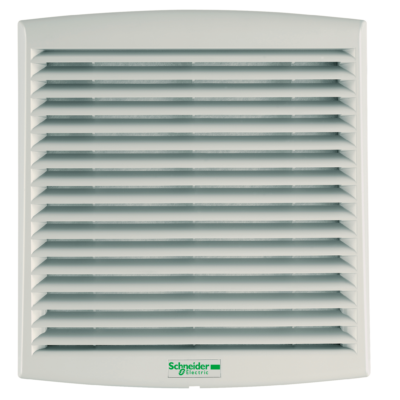 ClimaSys forced vent. IP54, 85m3/h, 48V DC, with outlet grille and filter G2 - Schneider Electric - NSYCVF85M48DPF