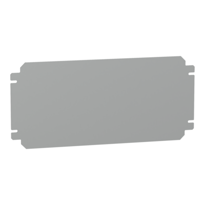 Plain mounting plate H200xW400mm made of galvanised sheet steel - Schneider Electric - NSYMM24SB