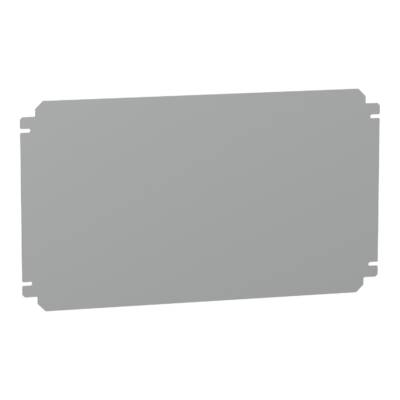 Plain mounting plate H300xW500mm made of galvanised sheet steel - Schneider Electric - NSYMM35SB